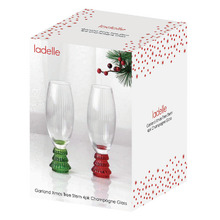 Garland Xmas Tree 220ml Champagne Glasses (Set of 4)